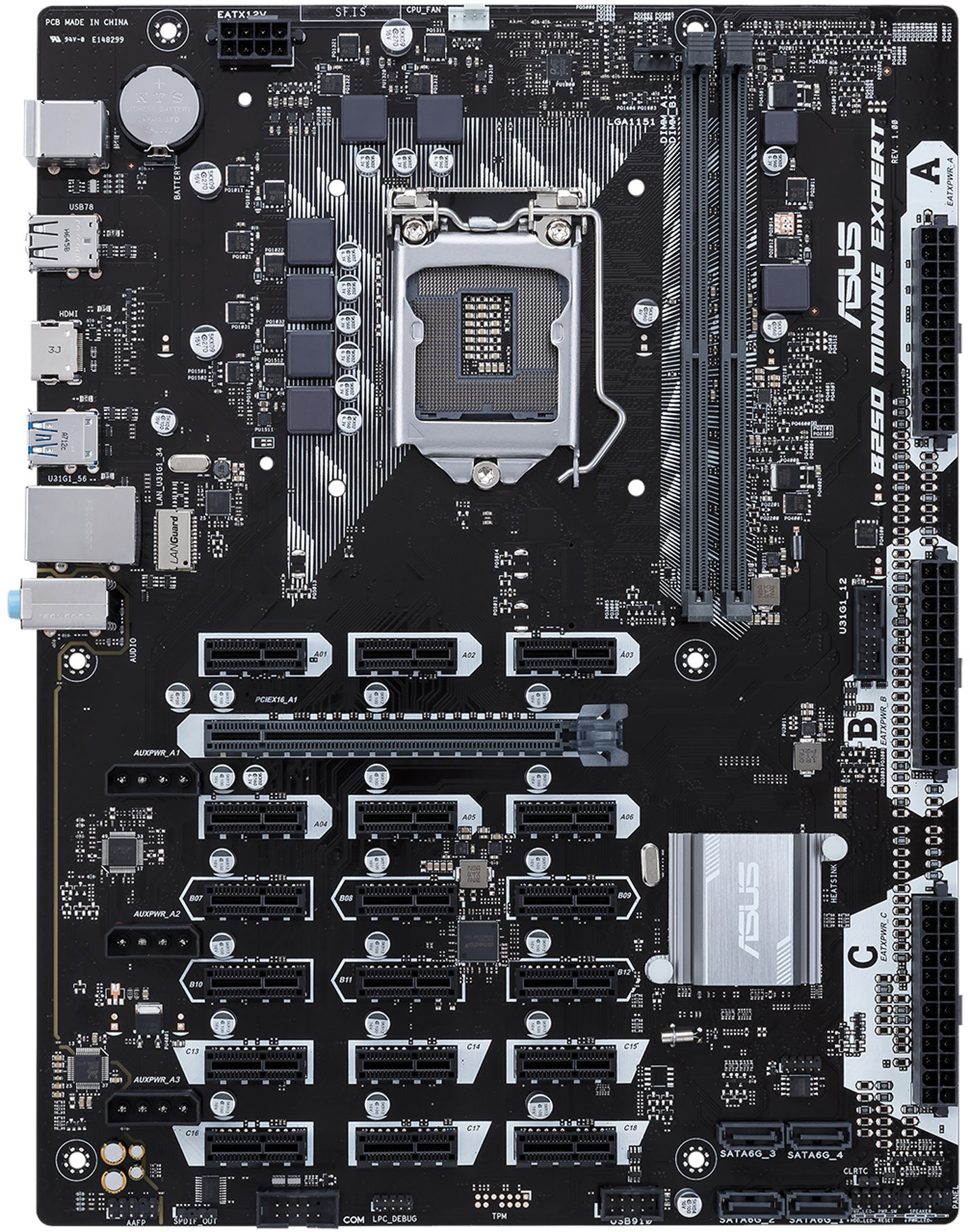 Asus B250 Mining Expert - Motherboard Specifications On MotherboardDB